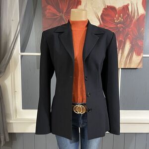 Vintage‎ SAN LOUIS PARIS Women's Blazer Sz 12 Polyester Dark Navy Suit Jacket